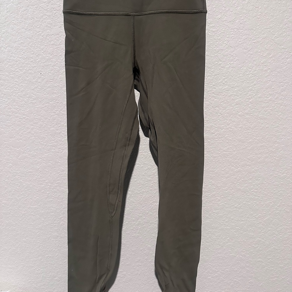 lululemon athletica non croped align Olive Leggings